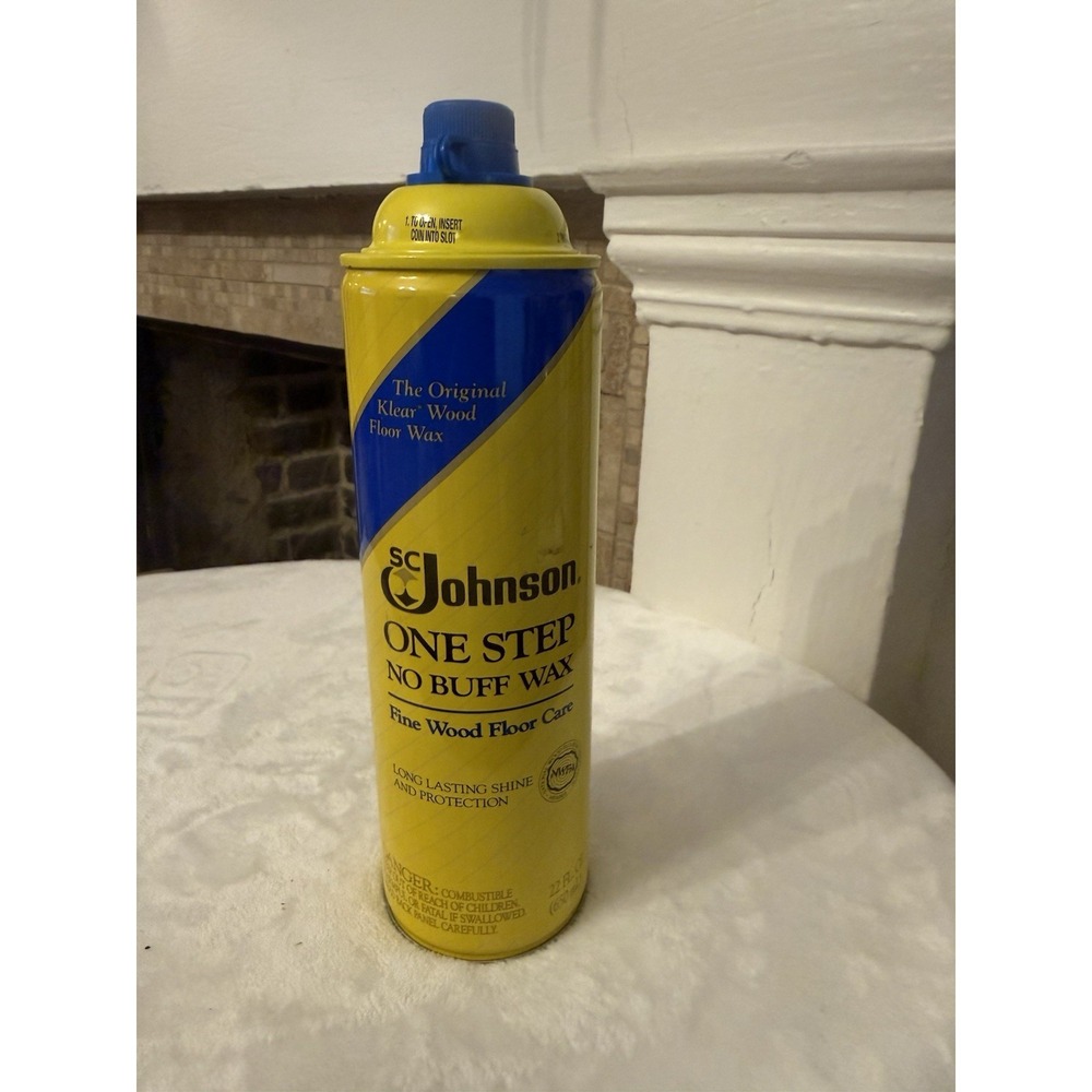 SC Johnson One Step No Buff Wax Fine Wood Floor Care 22oz Unopened- Discontinued